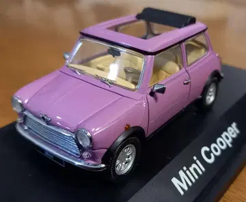 중고 자동차 모형 Mini Cooper 보라색 선루프 포함 1/43
