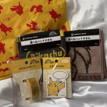 포켓몬 센터 피카츄 이브이 핸드 타월, 마스킹 테이프, 부