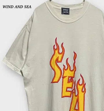 THRASHER x WIND AND SEA 프레임 로고 반팔 티셔츠