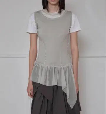 FLAREUP Layered Lace Frill Sleeveless