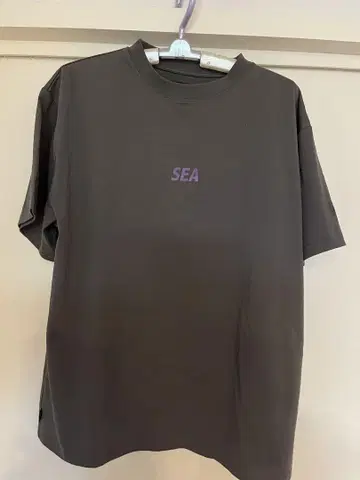WIND AND SEA SEA 로고 티셔츠 차콜