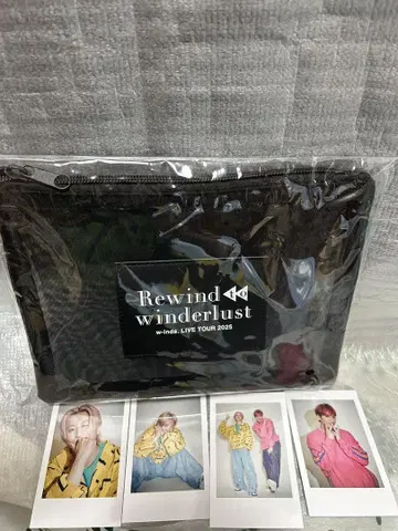 w-inds. 메쉬 파우치와 인스턴트 포토 카드