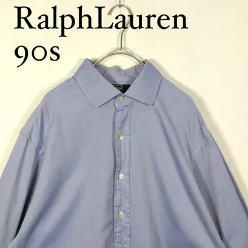 Ralph Lauren 90s 긴팔 버튼 다운 셔츠 라이트 블루 L