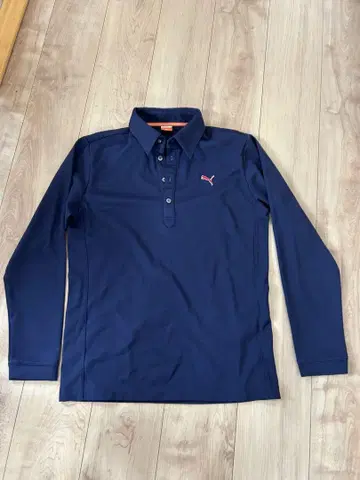 PUMA 네이비 긴팔 피케 셔츠 M