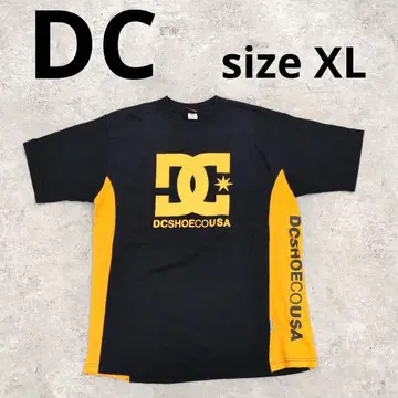 248 DC 티셔츠 블랙/오렌지 로고 XL