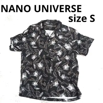 248 NANO UNIVERSE 반팔 잎사귀 패턴 셔츠 S