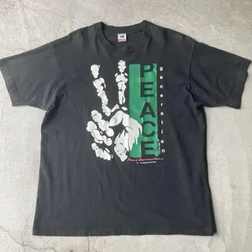 90년대 아트 티셔츠 PEACE USA XL vintage