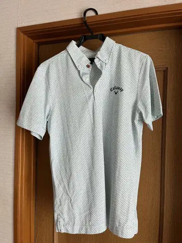Callaway 도트 무늬 골프 셔츠 스카이블루