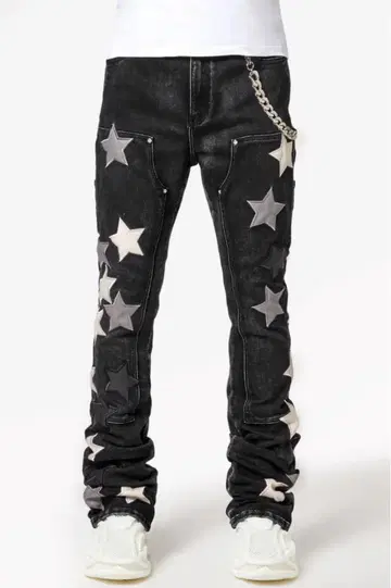 GUAPI obsidian black vintage stars denim