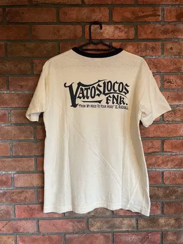 radiall Vatos Locos 링거 T셔츠 M 사이즈 오트밀