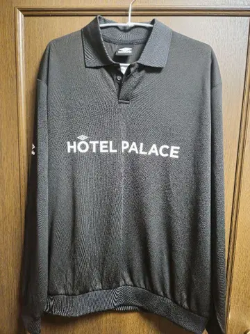 HOTEL PALACE x UMBRO 블랙 긴팔 피케 셔츠 호텔팔라스