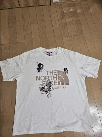 THE NORTH FACE 퍼플 라벨 티셔츠 L 사이즈 화이트