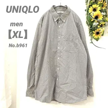 유니클로 UNIQLO 긴팔 셔츠 XL 남성용 깅엄 체크 얇은 소재 귀여운