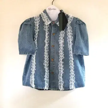 MICALLE MICALLE 데님 상의 반팔 자켓