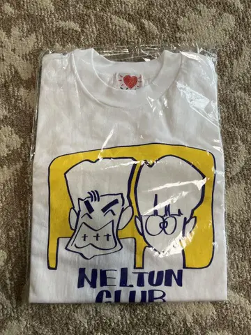 네룬 클럽 T셔츠 L 사이즈 화이트