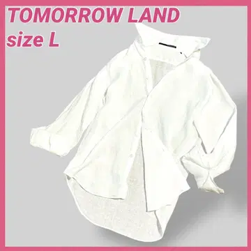 TOMORROWLAND 투모로우랜드 린넨 셔츠 L 화이트 긴팔 린넨