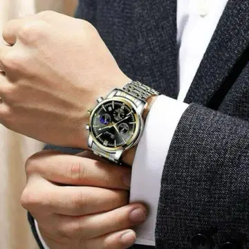 손목시계 남성용 쿼츠 크로노그래프 워치 비즈니스 선물 멋스러움