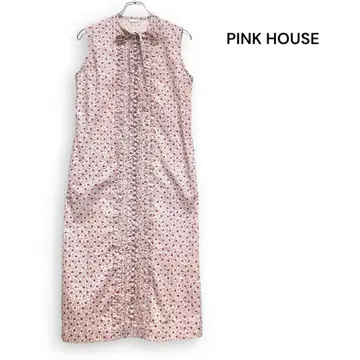 PINK HOUSE 핑크하우스 플라워 프린트 슬리브리스 원피스