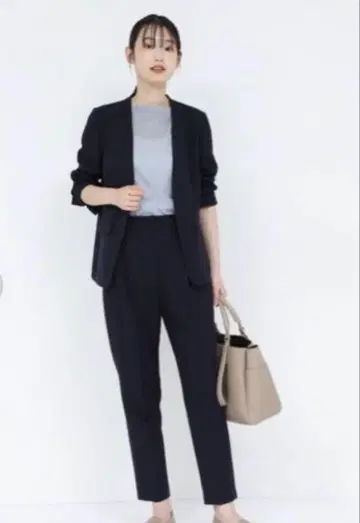 NATURAL BEAUTY BASIC 노카라 셋업 네이비
