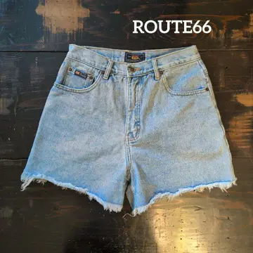빈티지 US 구제 의류 Route 66 데님 숏팬츠 라이트 블루