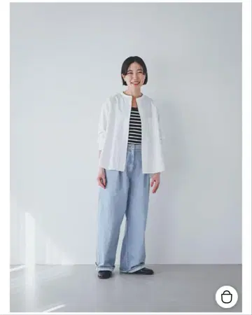 [몇 살이 되어도, 계속 좋아] 부드러운 코튼 밴드 카라 셔츠
