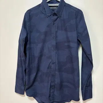 TOMMY HILFIGER 네이비 카모플라쥬 셔츠 S