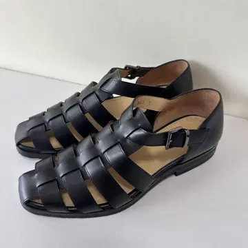 Paraboot FERRET / NOIR 블랙 가죽 스트랩 샌들