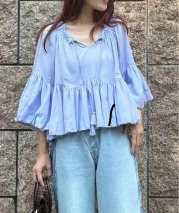 벌룬 카프탄 블라우스 그레이스 콘티넨탈 미사용 새상품