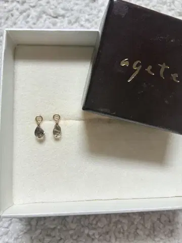 agete 아가트 K10 쿼츠 귀걸이 참