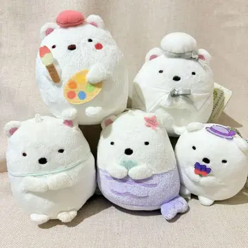 스미코구라시 시로쿠마 봉제 인형 키링 스트랩 묶음 판매