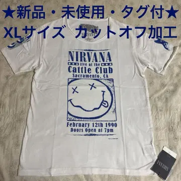 NIRVANA T셔츠 XL 화이트 컷오프 가공 밴드 루퍼트A12