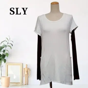 zB519 [ S ] SLY 티셔츠 캐주얼 심 레이어드 바디라인