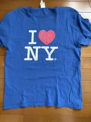 I love NY 티셔츠 파랑