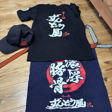 라멘 관련 T셔츠 모자 백 세트