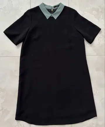 예카베카 반팔 옷깃 원피스 블랙 블루