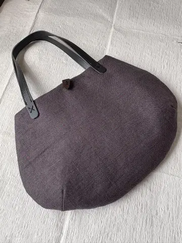 기모노 외출 bag 린넨 차콜 그레이