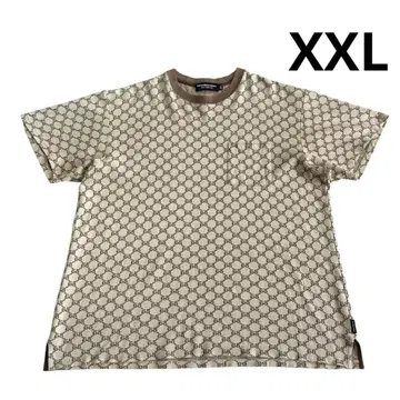 68&BROTHERS 올 패턴 포켓 티셔츠 XXL 브라운 GG 캔버스