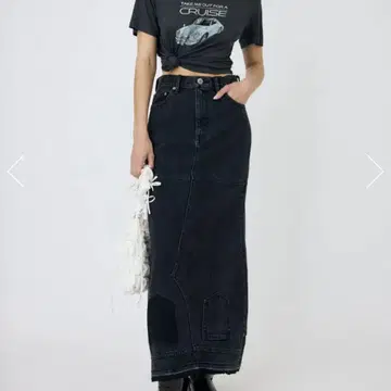 MOUSSY UPSIDE DOWN REMAKE 데님 스커트