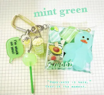 가챠파우치 Summer 민트 그린 상쾌한 파우치로 Cafe에 가자