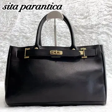 새상품급 sita parantica 토트백 턴락 가죽 블랙