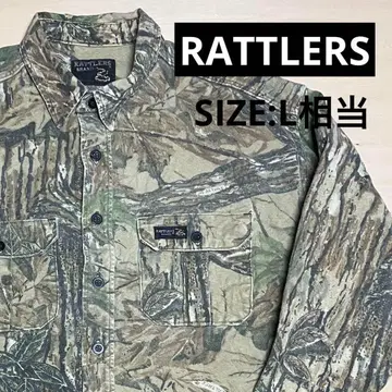 90s RATTLERS 랫틀러스 리얼 트리 패턴 긴팔 셔츠