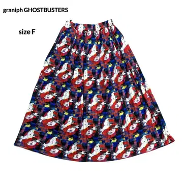 graniph GHOSTBUSTERS 플리츠 롱 스커트