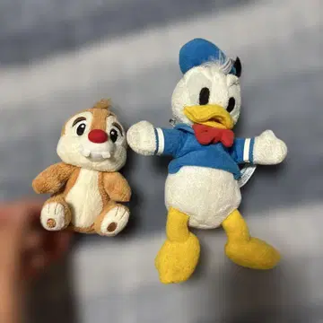 도널드 덕과 칩의 봉제 인형 세트