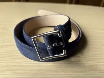 UNITED ARROWS 천연 가죽 네이비 벨트 80cm