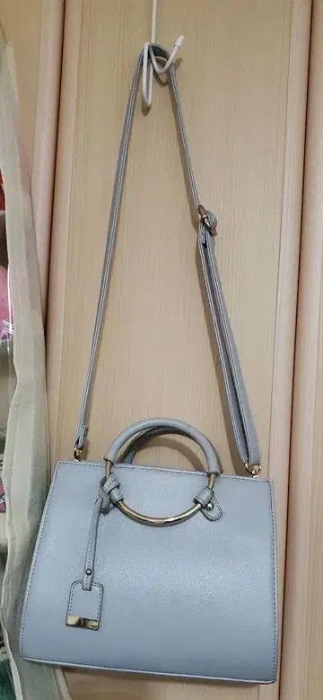 블루 그레이 숄더백