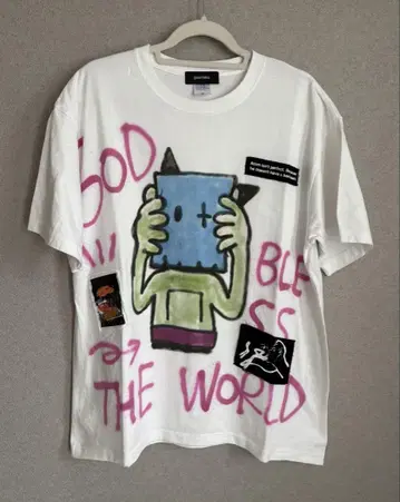 게르니카(guernika) x  신이치로 핸드 페인트 T셔츠 철완 아톰