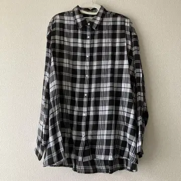FREAK'S STORE 빅 실루엣 체크 볼륨 셔츠