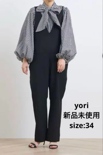 [택 포함 새상품] yori 요리 소프트 속기모 리본 살로펫 34 블랙