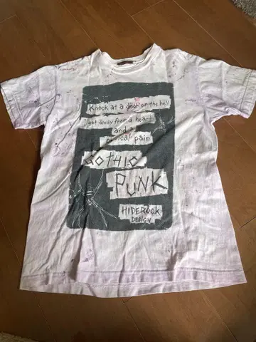HIDEROCK Design Gothic Punk 티셔츠 M 사이즈