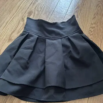 미셸 마카롱 슬림 레그 스커트 블랙 xs